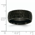 thumbnail image 6 of Stainless Steel Black IP-plated Hammered 8mm Band, 6 of 6