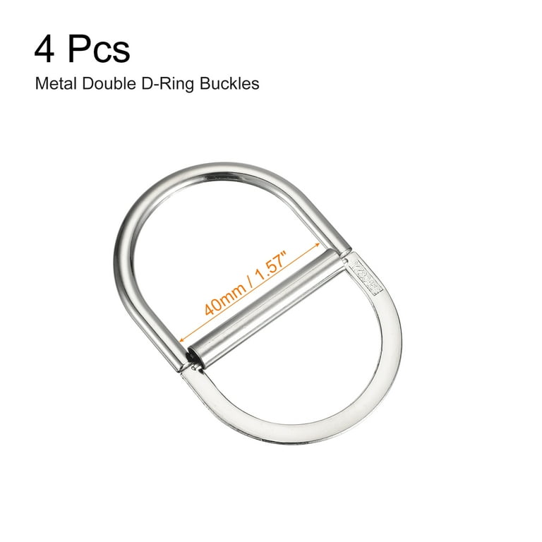Double D Ring Buckles, 4pcs 40mm(1.57
