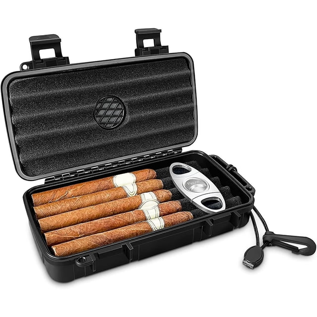 Caja de puros Sincero portátil Impermeable con bandeja humidificadora