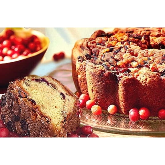 CoffeeCakes Cranberry Coffee Cake 1.75LB – Kosher Certified, Fresh Cranberries, Moist Homemade Style Dessert for Breakfast & Gifts