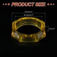 thumbnail image 2 of Brazalete de resina acrílica chunky amarillo transparente Uxcell para mujeres, brazalete de placa de acetato geométrico, brazalete vintage de muñeca, joyería de declaración colorida, 2 of 6