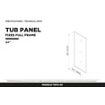 thumbnail image 3 of Fine Fixtures Full Frame Fixed Tub Shower Glass Panel - Clear Tempered Glass Bathroom Shower Door 34" W x 58" H Polished Chrome Finish, 3 of 4