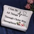 thumbnail image 2 of Dental Hygienist Gift Dental Assistant Gift Future Dentist Gift I Can Do All Things Through Christ Who Strengthens Me Cosmetic Bag DA Graduation Gift, 2 of 7