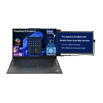 Lenovo ThinkPad E16 Gen 2 Business Laptop 16.0in WUXGA (Intel Ultra 7 155U, 64GB DDR5, 4TB PCIe SSD, Intel Graphics, Win 11 Pro) w/Duex Max DS Monitor