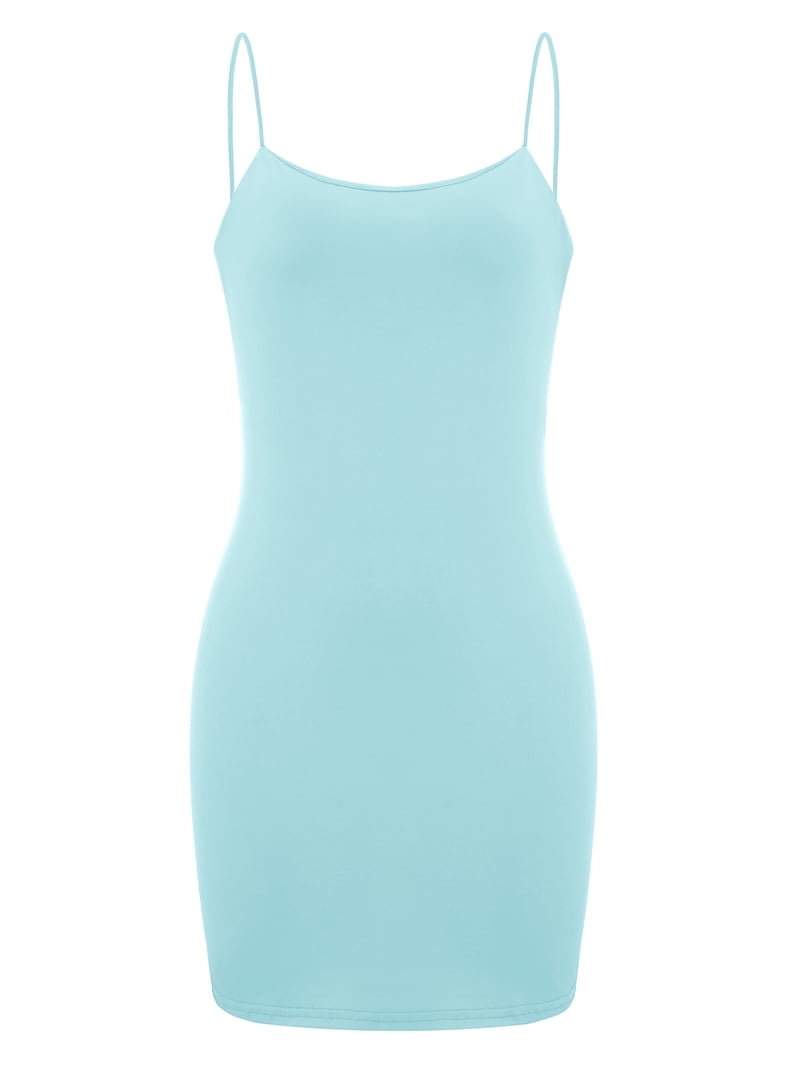 Women Sexy Bodycon Mini Dress Spaghetti Strap Low Cut Shorts Dress Summer  Sleeveless Backless Fitted Tight Cami Dresses - Walmart.com