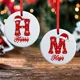 thumbnail image 2 of Adorno navideño personalizado con nombre personalizado, accesorio para fotos, adorno de cerámica para fiesta familiar navideña, recuerdo navideño, adornos colgantes, 2 of 5