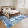 thumbnail image 4 of Garvee 5'x7' Modern Abstract Area Rug Washable Accent Carpet, Non-Slip Low Pile Indoor Mat for Living Room Bedroom Home Office, Light Blue, 4 of 8