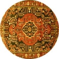 thumbnail image 1 of Ahgly Company Machine Washable Indoor Round Persian Yellow Traditional Area Rugs, 8' Round, 1 of 4