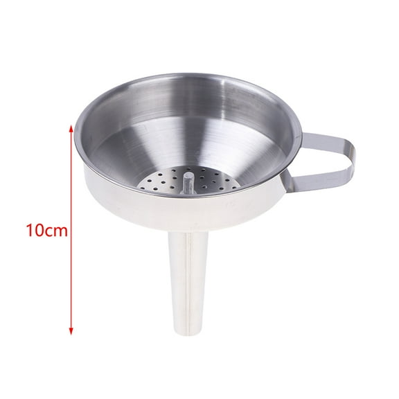 304 Thickened Stainless Steel Funnel With Detachable Filter Wide Mouth Funnels For Canning Kitchen Oil Leakage Filter