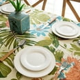 thumbnail image 5 of Tropical Palm Leaves Tablecloth Cotton Thick Table Cloths Summer Spring Dust-Proof Table Cover for Kitchen Dining Picnic (Leaf, 55"x98"), 5 of 5