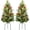 A Style, variant on Ayieyill 2Pcs 29in Outdoor Pathway Christmas Trees, Holiday Decor for Driveway, Yard, Garden w/LED Lights, Berries, Pine Cones, Ornaments