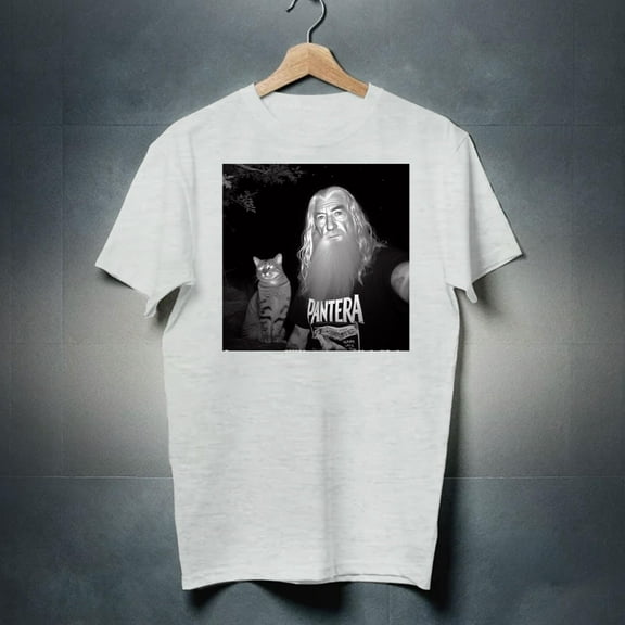 Fantasy Wizard Selfie Shirt – Funny Middle Earth Cat Meme Graphic Tee New Instock-TH2706