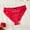Red, variant on Women's Sexy Satin Panties Lace Silk Underwear Luxury Low Waist Side Tie Panty Breathable String Bikini Briefs