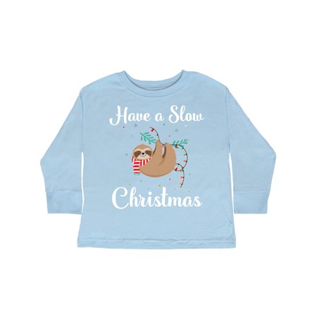 

Inktastic Sloth Slow Christmas Outfit Gift Toddler Boy or Toddler Girl Long Sleeve T-Shirt
