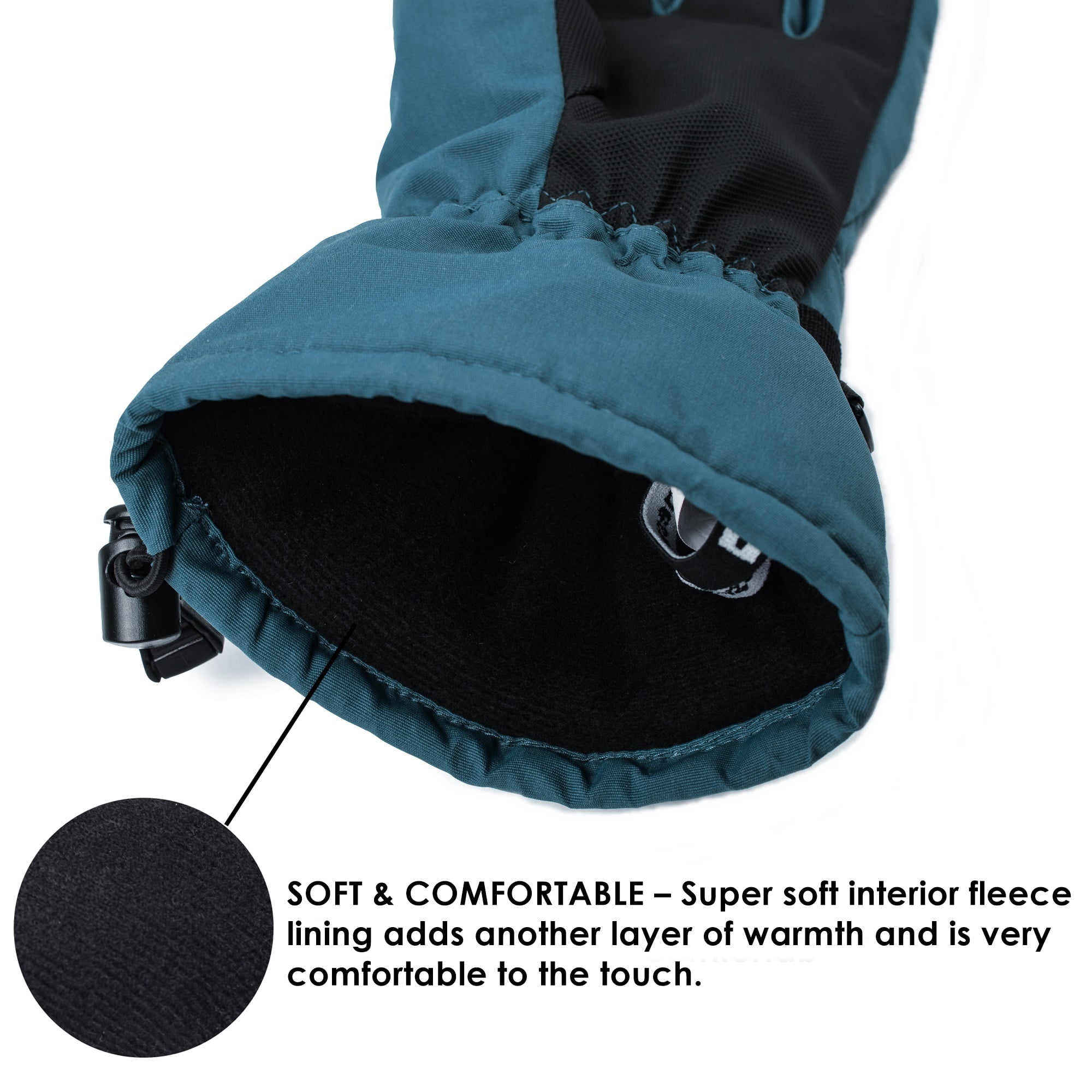Alpine Swiss Mens Waterproof Gauntlet Snow Ski Gloves Winter Sport Snowboarding Windproof Warm 3M Thinsulate
