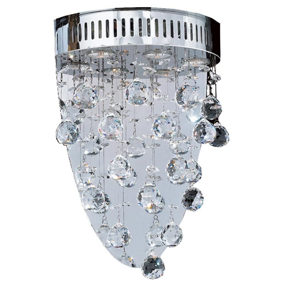 Icicle Collection 3 Light Chrome Finish and Clear Crystal Mirror Wall Sconce 12
