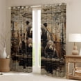 thumbnail image 2 of Feelyou 3D Bear Family Black Out Curtains, Lodge Cabin Curtains Pack of 2 (42x63 Each), 2 of 6