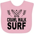 thumbnail image 3 of Inktastic Surfing Cute Crawl Walk Surf Boys or Girls Baby Bib, 3 of 4