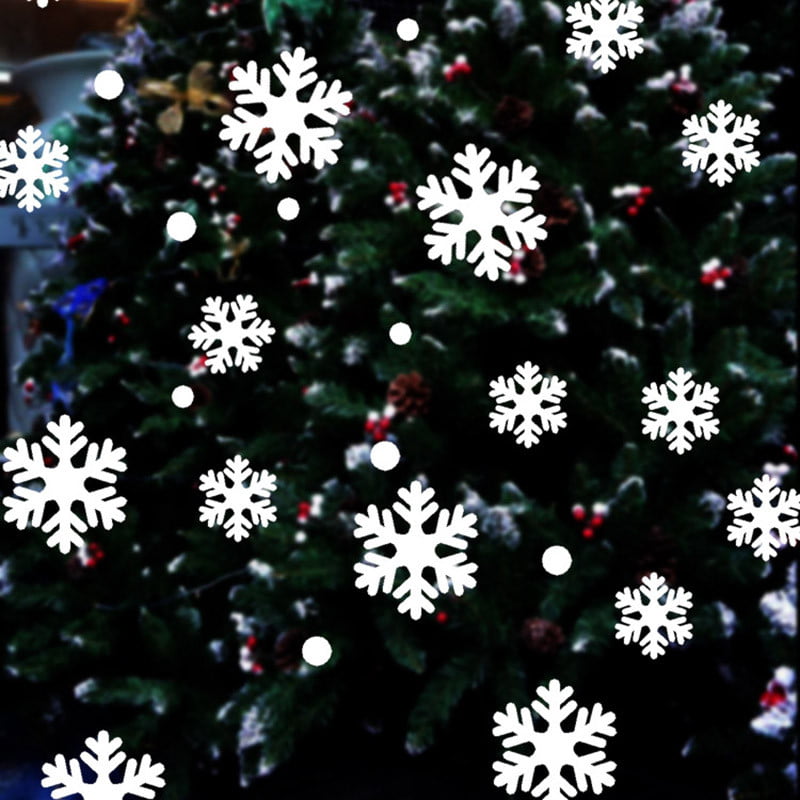 Christmas Snowflake Wall Window Stickers Angel Xmas Vinyl Art Decoration Decals