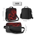 thumbnail image 2 of Picia Red Dragon On Black Lunch box Lunch bag for men women Large capacity Lunchbox Reusable Lunch bags Insulated Lunch bag Lunch box cooler, 2 of 9
