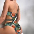 thumbnail image 4 of Aayomet Maillots de Bain pour Femmes une Pièce Torsadée devant Maillots de Bain Contrôle du Ventre Maillot de Bain Rétro Inspiré Monokini, Orange G, 4 of 4