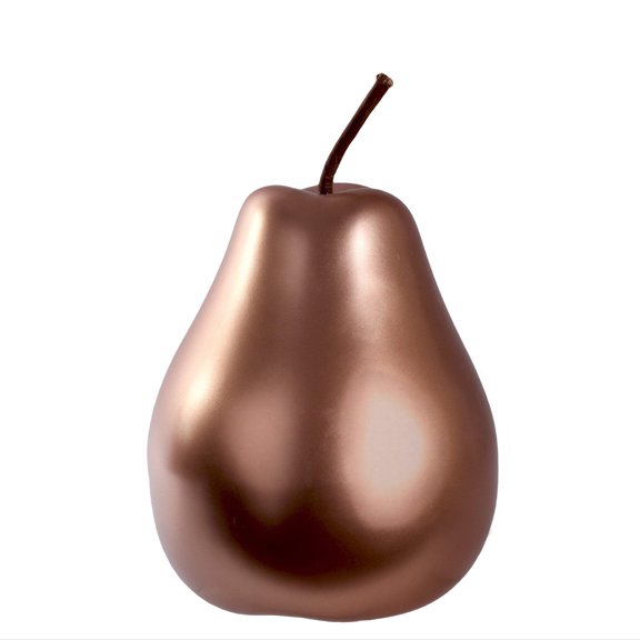 Palia Ceramic Pear Figurine – Decorative Fruit Sculpture, Modern Home Decor Accent, Glossy Finish Tabletop Showpiece for Living Room, Bedroom & Office (Tan)