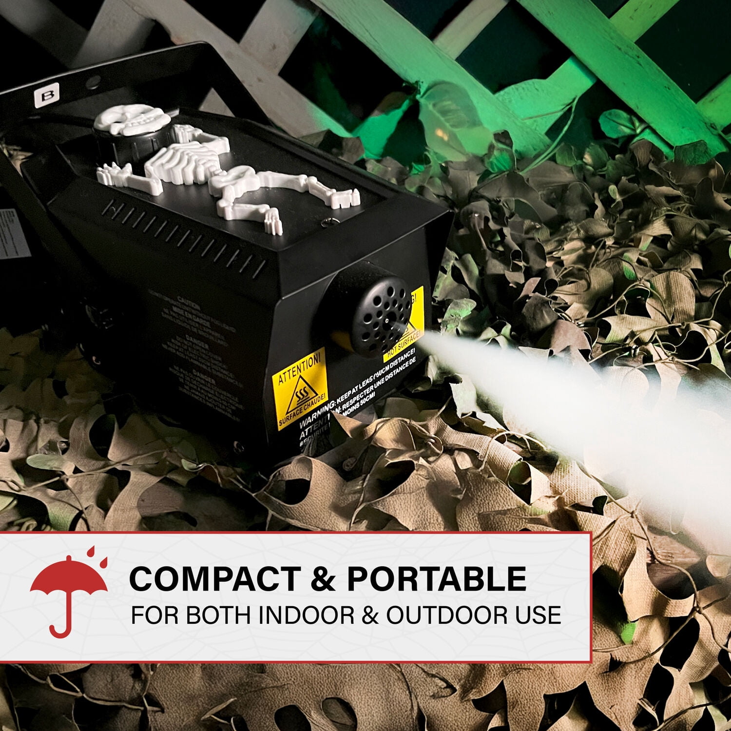 Haunted Hill Farm Haunted Hill Farm Fog & Smoke Machine with Wireless Remote, HH400FOGMCHN-1F