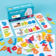 TAETOE Alphabet ABC Learning Educational Toys for 2 3 4 5 Years Old Boys Girls, Wooden Puzzle Flash Cards Preschool Activity Letter Matching Games for Kids Toddlers