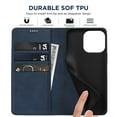 thumbnail image 4 of Allytechgroup Wallet Case for iPhone 15 Plus, Built-in Credit Card Slot RFID Blocking PU Leather Flip Stand Magnetic Closure Case Military Grade Drop Protection for iPhone 15 Plus, Darkblue, 4 of 7