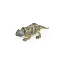 Horned Lizard Toy Animal, Horny Toad, Horntoad, Realistic Rubber Replica, Hand Painted Educational Model 4" CWG244 B239