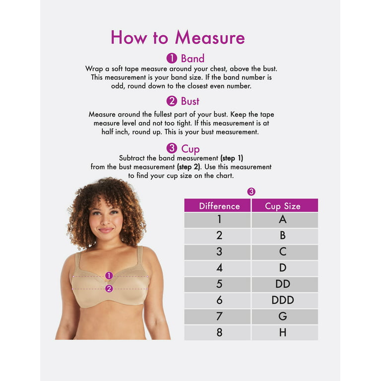Playtex Secrets All Over Smoothing Seamless Full-Coverage Underwire T-Shirt  Bra for Full-Figures Pink Pirouette 40D Women's 