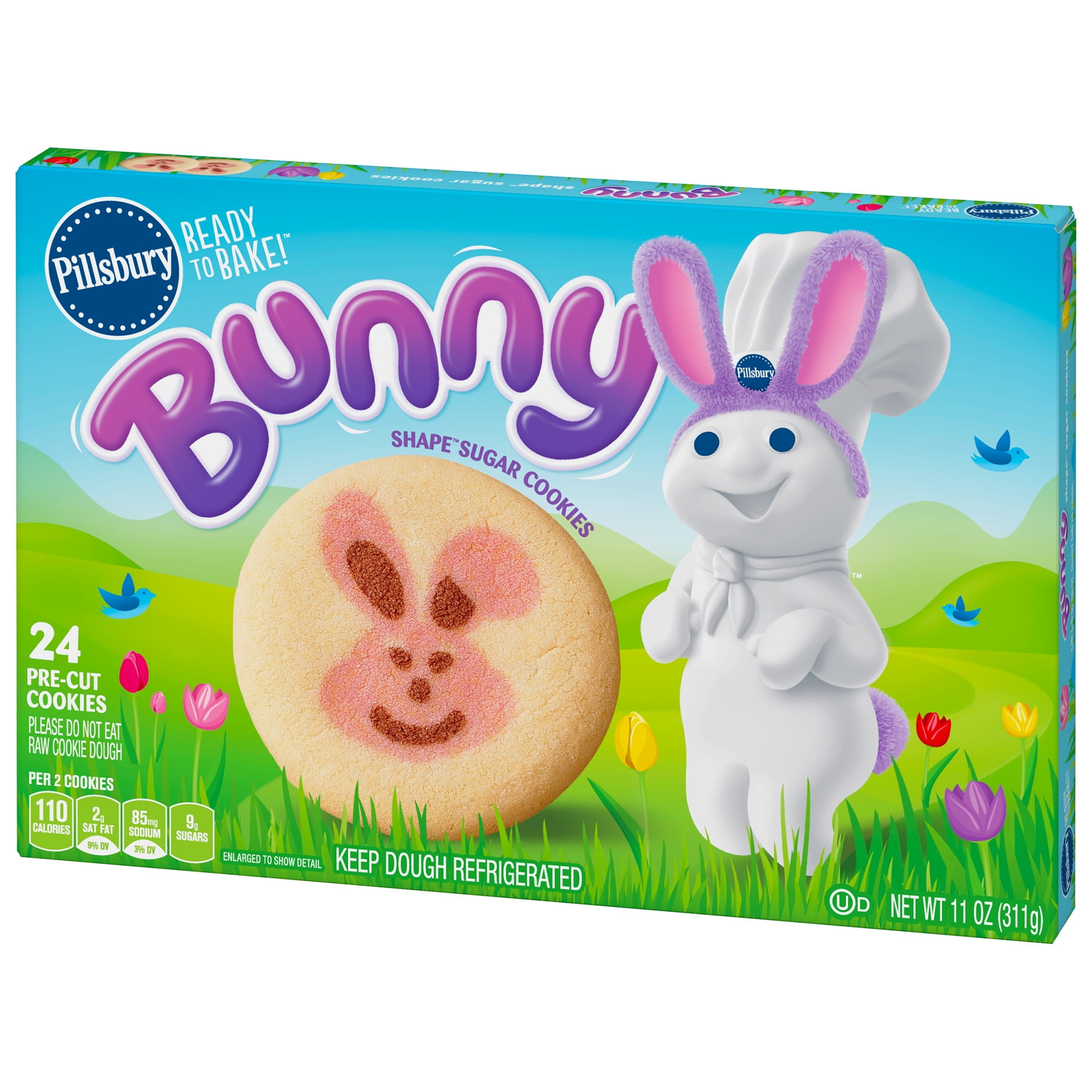 Pillsbury Ready To Bake Bunny Shape Sugar Cookies Walmart Com Walmart Com