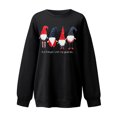 thumbnail image 5 of Mode Femme T-Shirt à Manches Longues Col Rond Automne Imprimé Noël Blouse Ample Chandail en Molleton, 5 of 5