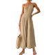 thumbnail image 1 of Pantalones Mameluco camisero sin mangas para mujer Trajes estéticos casuales de cuerpo entero Kuymtek Caqui T XL para Mujer, 1 of 8