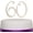 Gold, variant on 60 Cake Topper for 60th Birthday or Anniversary Gold Party Supplies & Decoration Ideas (Gold)