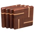 thumbnail image 3 of A & E Millwork AEM-5020 Mahogany & Maple Wood Coasters End Grain with Base - Set of 4, 3 of 6