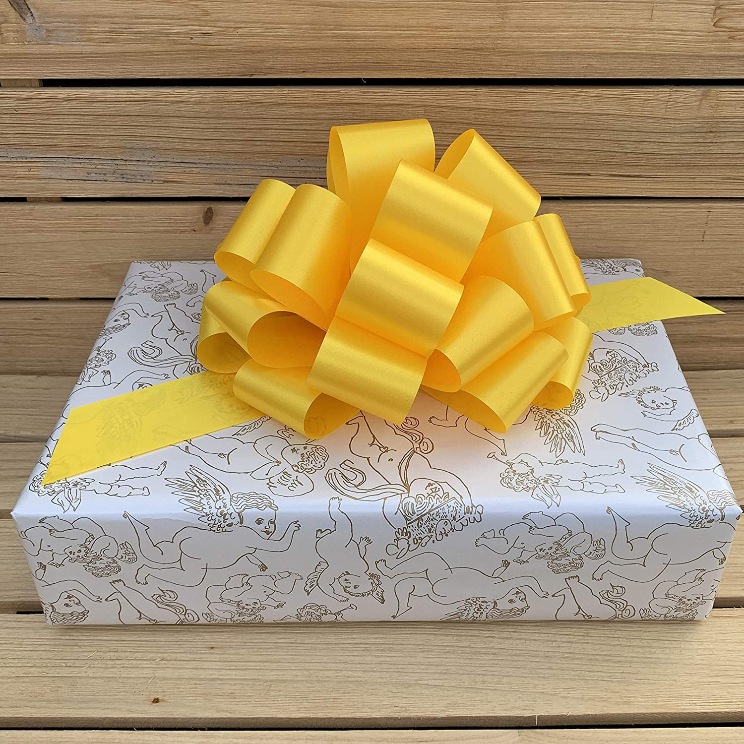 Skylofts 50Pcs Pull Flower Ribbon for Gift Wrap & Decoration Multicolor  (Big Size : 23) - Yellow : : Home & Kitchen