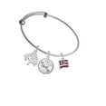 thumbnail image 2 of Delight Jewelry Silvertone Mini USA Flag Silvertone Let Things Go Tree Charm Bangle Bracelet, 2 of 4