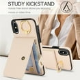 thumbnail image 5 of Allytechgroup iPhone XS Max Wallet Case, Ring Holder Stand Cards Slots Shockproof Retro Flip Back Cover Phone Case for Apple iPhone XS Max, White, 5 of 8