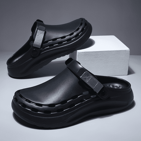 

XIAOGUANGZH Men‘s Solid Colour Hollow Out Clogs Comfy Non Slip Durable Sole Casual Beach Water Shoes Men‘s Footwear