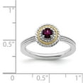 thumbnail image 5 of 925 Sterling Silver & Real 14kt Stackable Expressions Rhodolite Garnet Ring Size: 8; for Adults and Teens; for Women and Men, 5 of 5