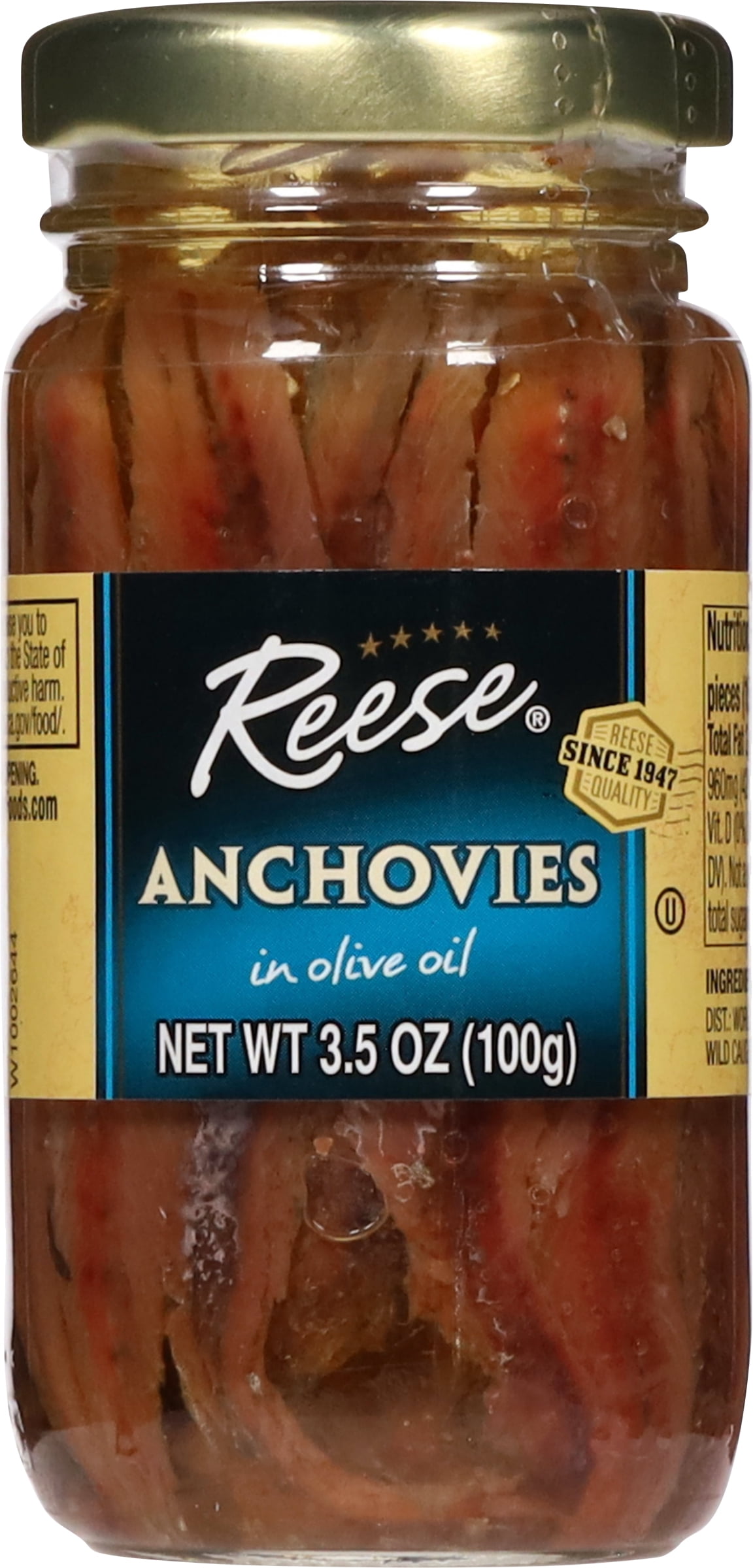 Reese Anchovies in Olive Oil, 3.5 oz