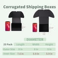 thumbnail image 2 of 25 Pack Black Corrugated Cardboard Mailer Boxes， 8x6x6 Inches Shipping Boxes for Small Business, Mailing & Gift Packaging, 2 of 7