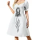 thumbnail image 2 of Flor de iris. Vestido sin mangas. Ropa estética. Vestidos de ceremonia para la playa., 2 of 7