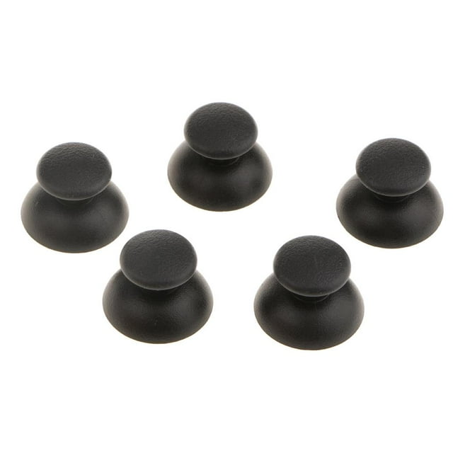 5pcs Tapas de Agarre para Pulgar Cubierta Controller Accesorios para PS3-Negro