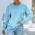 thumbnail image 2 of Samickarr Pullover Sweaters For Womens Trendy Dressy Business Casual Loose Fit Plus Size Tunic Tops To Wear With Leggings Women'S Loose T-Shirt Long Sleeves Blouse Round Neck Casual Tops Sweatshirt, 2 of 4