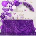 thumbnail image 2 of Mantel B-COOL - Mantel cuadrado con lentejuelas y purpurina, color morado, 2 of 8