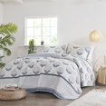 thumbnail image 2 of Madison Park 90" 3-Piece Reversible Cotton Printed Coverlet Set in Blue, 2 of 10