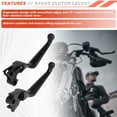 thumbnail image 3 of Palanca de Freno y Embrague Negra 43040 para Harley Davidson Sportster 883 1200 1996-2003 para Harley Davidson Road King 96-10 Palanca de Freno para Manillar de Harley Davidson Softail 96-14, 3 of 7