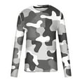 thumbnail image 5 of LEBONYARD Mens Shirts Clearance under $5.00,Mens Hoodies Pullover,Fashion Men Casual Camouflage Printing Long Sleeve Round-Neck Blouses Shirts Camouflage M, 5 of 5
